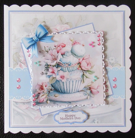 Powder Blue Female Card & Toppers Set by Davina Rundle