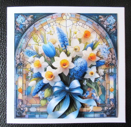 Spring Bouquet Stained Glass Window  by Davina Rundle