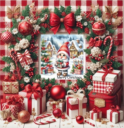 Christmas frames red 1 by Davina Rundle