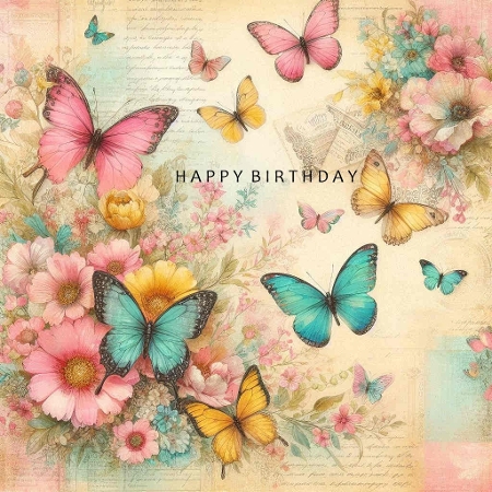 Floral Butterfy Background Kit  by Davina Rundle