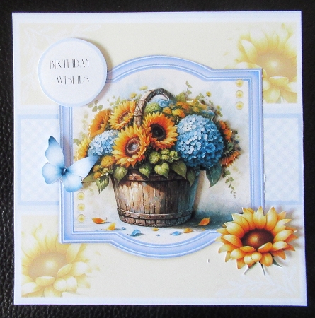 Hydrangeas and Sunflowers by Davina Rundle