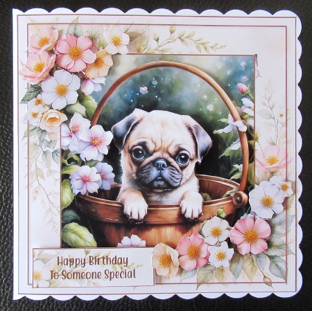 Pug Puppy in a Bucket Mini Kit by Davina Rundle