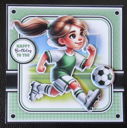 Football Girl Green by Davina Rundle