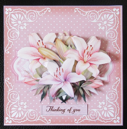 Sympathy Card Lovely Lilies Mini Kit by Davina Rundle
