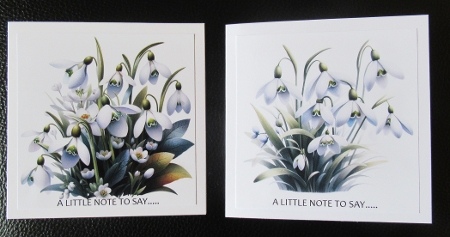 Snowdrops Card Toppers by Davina Rundle