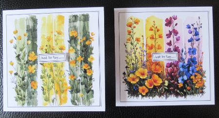 Wildflower Brushstrokes Card Toppers by Davina Rundle