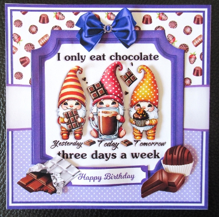 7x7, 6x6, 5x7 CHOCOLATE ADDICT by Davina Rundle