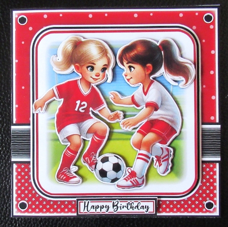 Football Girls Red Mini Kit by Davina Rundle