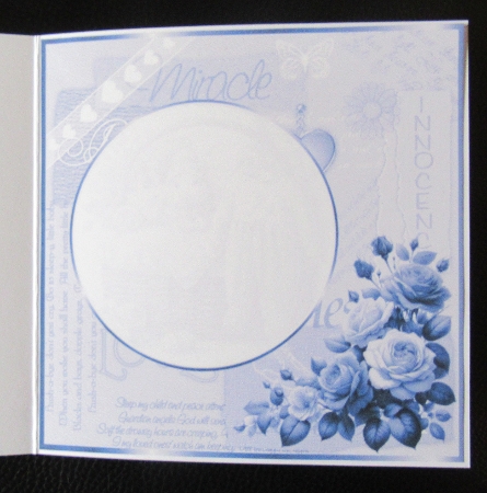 baby boy card with roses insert by Davina Rundle