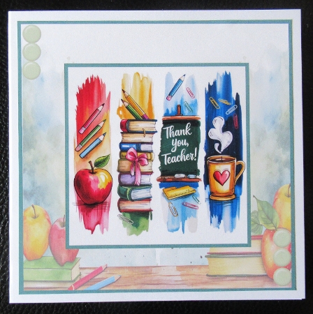 Teacher Brushstrokes 1 Card Front 6x6 by Davina Rundle