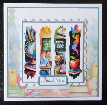 Teacher Brushstrokes 1 Card Front 6x6 by Davina Rundle