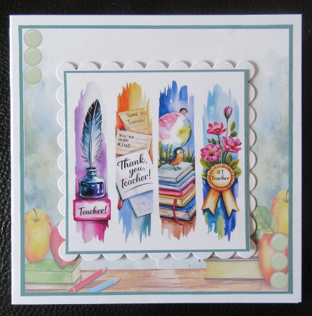 Teacher Brushstrokes 1 Card Front 6x6 by Davina Rundle