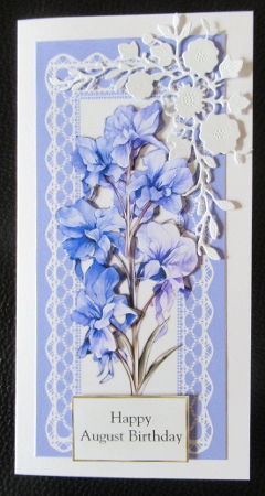 Watercolour Flowers DL Toppers x 9 by Davina Rundle