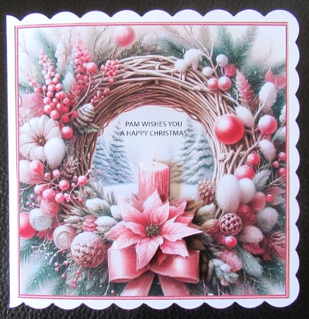 Beautiful Poinsettia Mini Kit 3 **Includes 8X8, 7X7 & 6X6 card bases**   by Davina Rundle