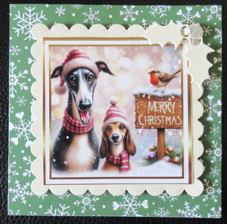 greyhounds christmas by Davina Rundle
