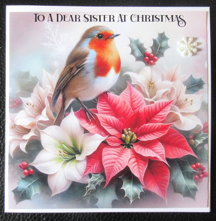 Festive Floral Robin by Davina Rundle
