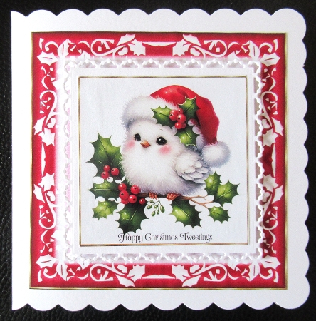 Fluffy Christmas Bird - Illustrations for Cards by Davina Rundle