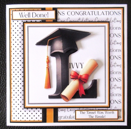 Graduation Initial A-M 6x6 inch Mini Kit by Davina Rundle
