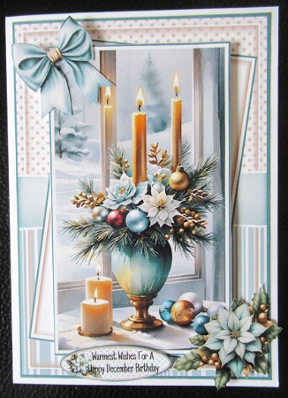 Poinsettia Christmas Mini Kit With Set Of 3 Card Fronts by Davina Rundle
