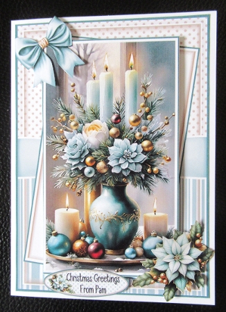 Poinsettia Christmas Mini Kit With Set Of 3 Card Fronts by Davina Rundle