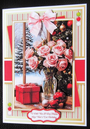 Christmas Window Floral Vase by Davina Rundle
