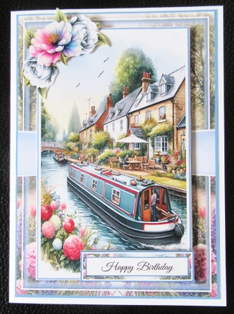 The Canal Boat BMini Kit With Set Of 3 Card Fronts by Davina Rundle