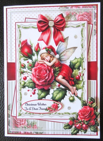 Rosebud Christmas Fairy With 3 Toppers - Makes 3 Cards by Davina Rundle
