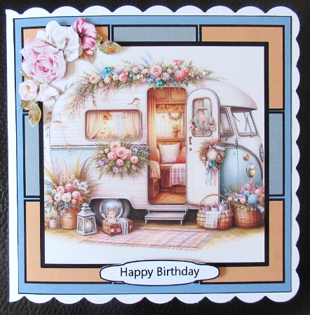 happy camping floral birthday 1 by Davina Rundle