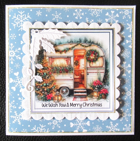 vintage caravan at christmas 1 by Davina Rundle