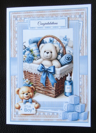 Baby Hamper 2 With 3 Toppers - Makes 3 Cards by Davina Rundle