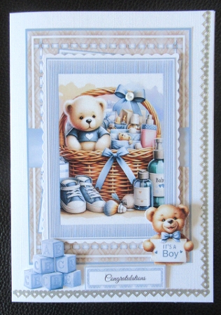 Baby Hamper 2 With 3 Toppers - Makes 3 Cards by Davina Rundle