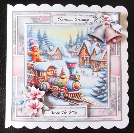 Gingerbread Train Mini Kit With 3 Toppers, Makes 3 Cards by Davina Rundle