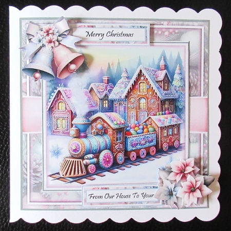 Gingerbread Train Mini Kit With 3 Toppers, Makes 3 Cards by Davina Rundle