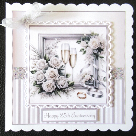 White Roses Silver Wedding Anniversary 2 by Davina Rundle