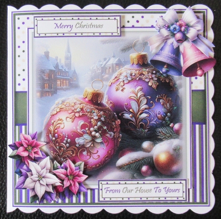 Beautiful Baubles With 3 Toppers - Makes 3 Cards by Davina Rundle