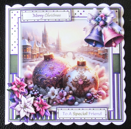 Beautiful Baubles With 3 Toppers - Makes 3 Cards by Davina Rundle