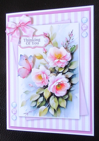 Pretty In Pink Butterfly Flower Bouquet by Davina Rundle