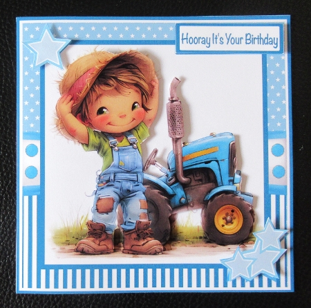 Little Blue Tractor Mini Kit 7x7 by Davina Rundle