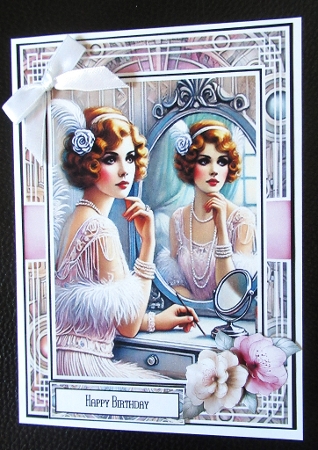 Glam Art Deco 4 With Set Of 3 Card Fronts by Davina Rundle