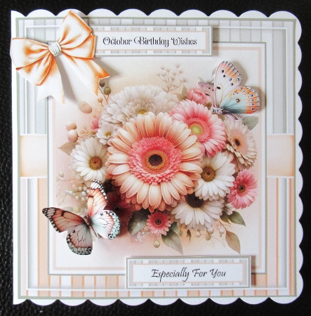 Summer Blooms & Butterflies With Set Of 3 Card Fronts  by Davina Rundle
