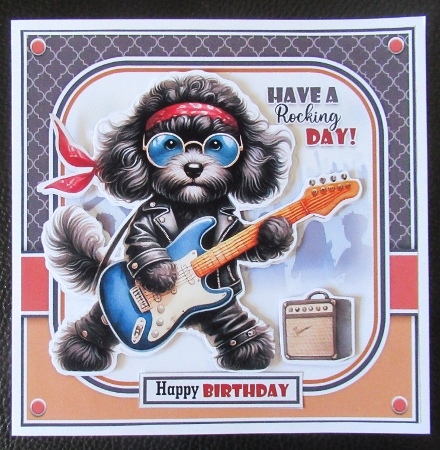 Rocking Birthday Black cockapoo Mini Kit by Davina Rundle
