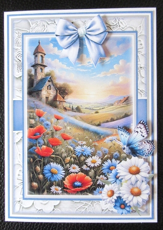 Scenic Summer With Set Of 3 Card Fronts by Davina Rundle
