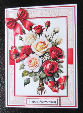 Birthday Roses 2 With Set Of 3 Card Fronts by Davina Rundle