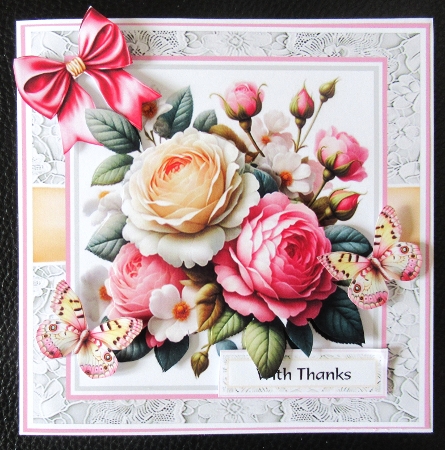 Beautiful Summer Roses 3 With Set Of 3 Card Fronts  by Davina Rundle