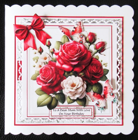 Beautiful Summer Roses 4 With Set Of 3 Card Fronts  by Davina Rundle