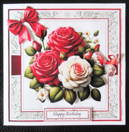 Beautiful Summer Roses 4 With Set Of 3 Card Fronts  by Davina Rundle