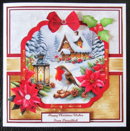 7x7, 5x7, 6x6 THE CHRISTMAS ROBIN by Davina Rundle