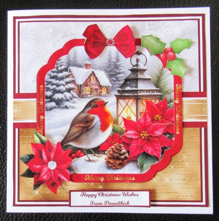 7x7, 5x7, 6x6 THE CHRISTMAS ROBIN by Davina Rundle