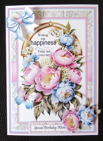 Wishing You Happiness 3 With Set Of 3 Toppers  by Davina Rundle