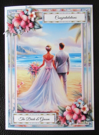 Tropical Romance With Set Of 4 Toppers by Davina Rundle